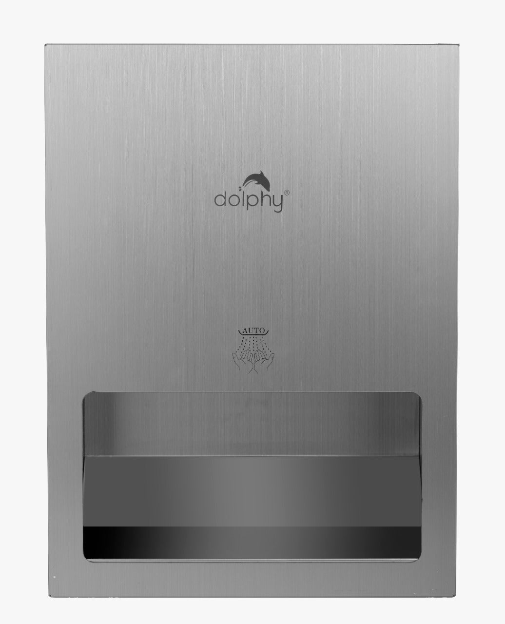Dolphy Hot or Cold Recessed Stainless Steel Hand Dryer – Silver | Automatic, Energy-Efficient, Touchless Wall-Mount Dryer for Commercial Bathrooms
