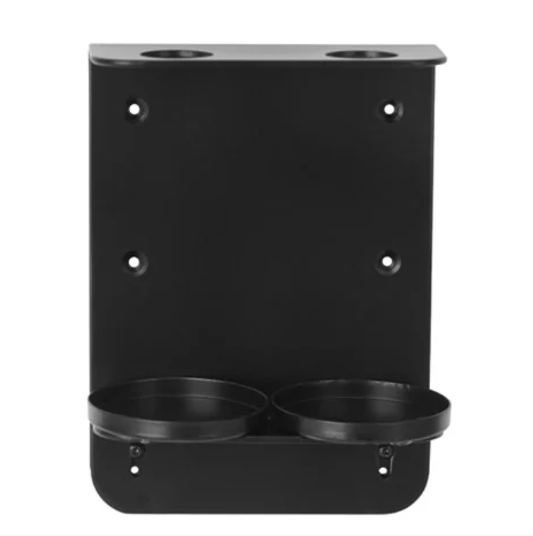 Matte black double wall bracket for two 500ml hand pumps