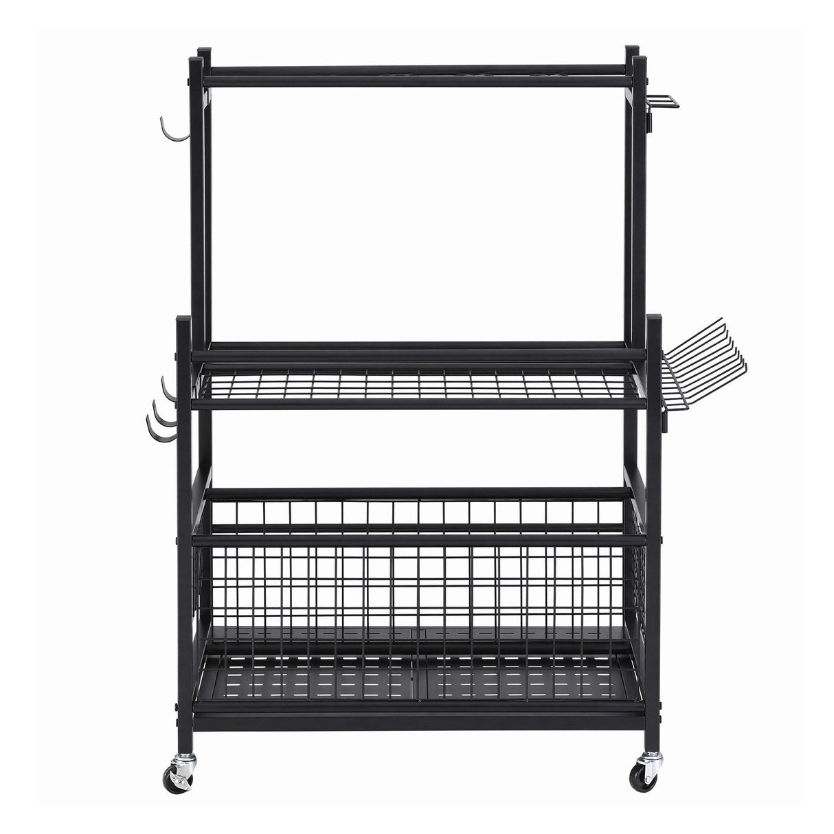 Gardeon Garden Tool Organizer Rack 16 Slots Rolling Garage Storage with Hooks - Shoppers Spot Tools > Tools Storage > Wall Storage Racks - Alternate view 10