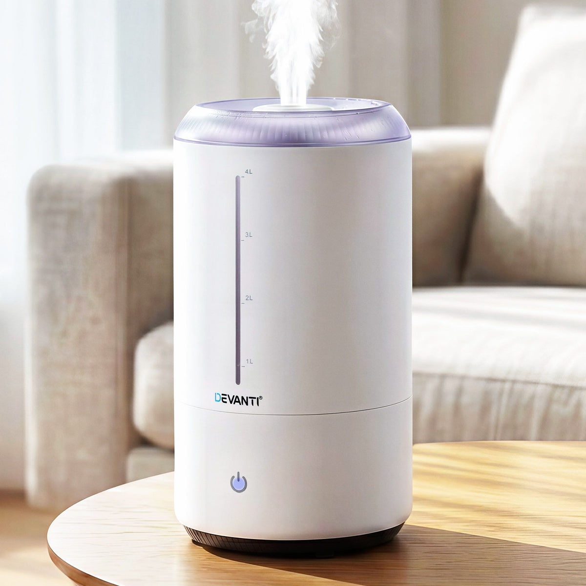 Devanti 4L ultrasonic humidifier and aroma diffuser, white