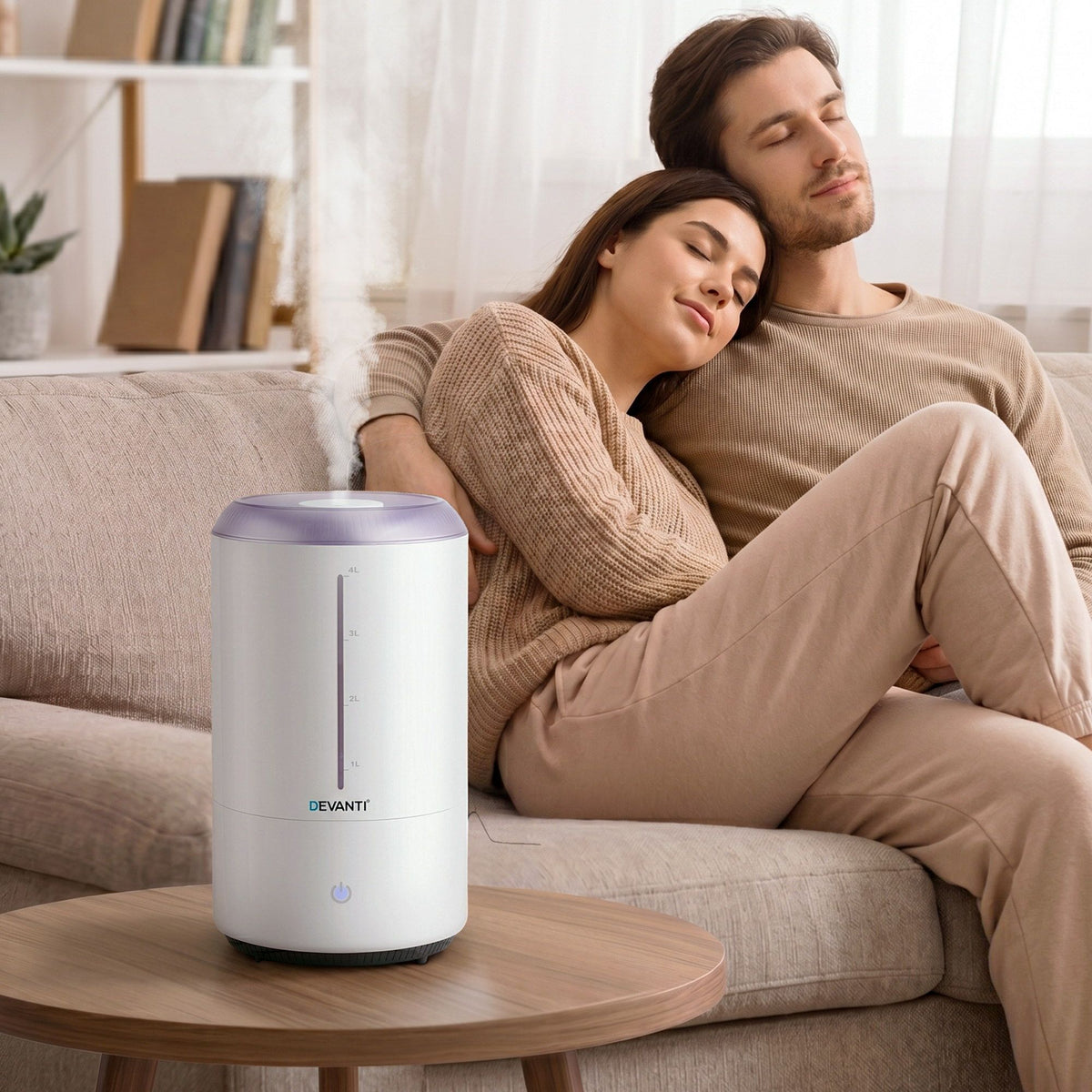 Devanti 4L ultrasonic humidifier and aroma diffuser, white