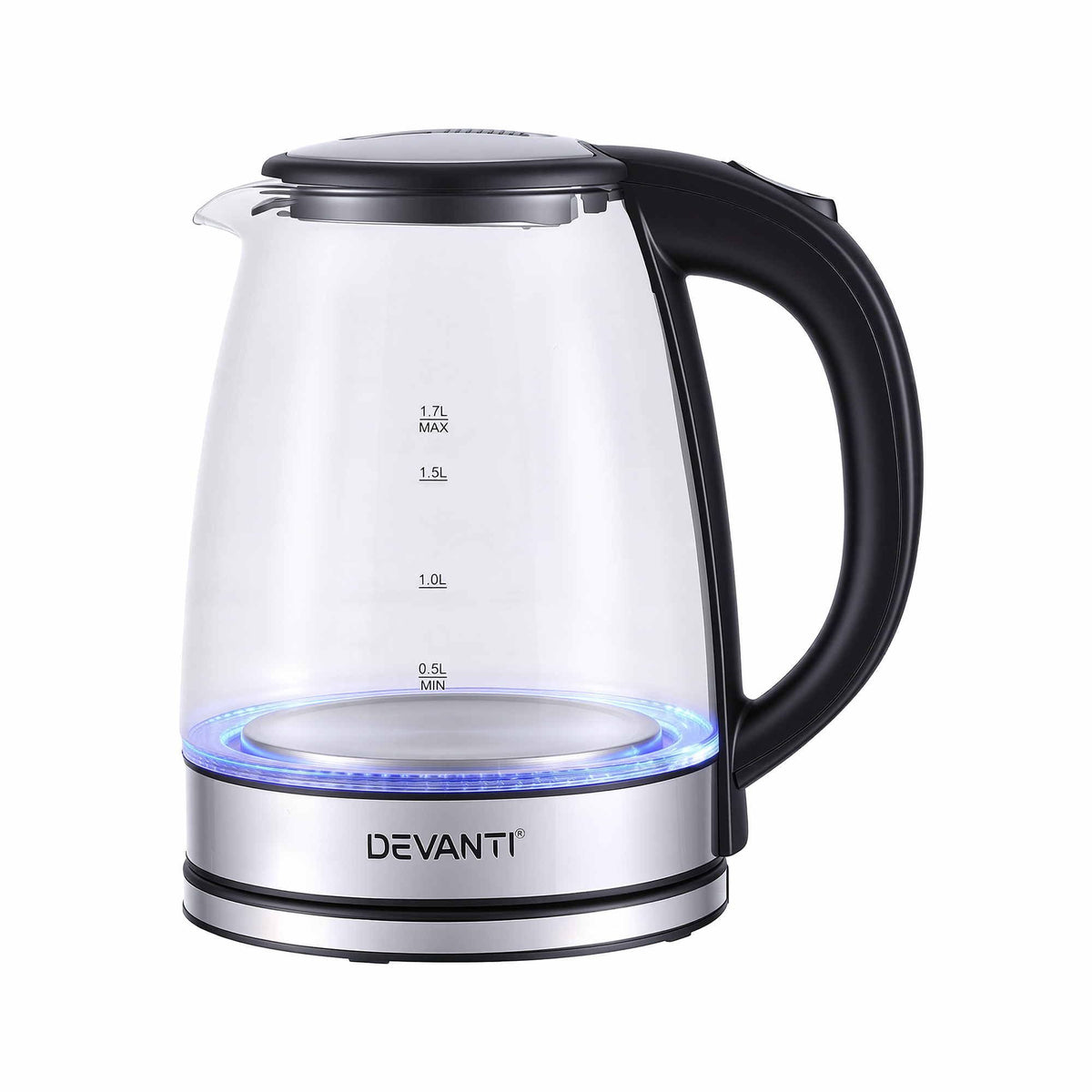 Devanti 1.7L Glass Electric Kettle.