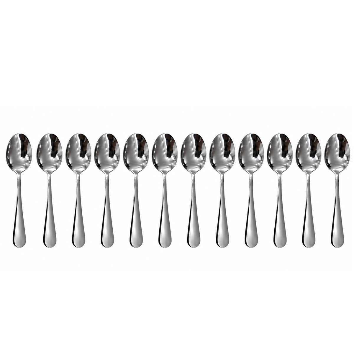 Dolphy Augusta Stainless Steel Dessert Spoon 185mm – 18/0 Grade Cutlery for Desserts, Cereal & Soup (Pack of 12)