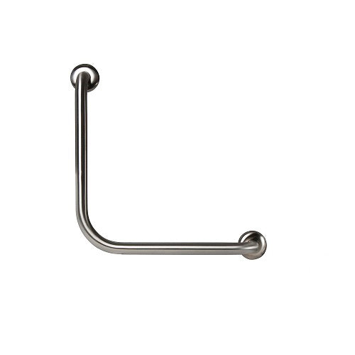 Dolphy 90 Ambulant Grab Rail 450x450mm – Stainless Steel Wall Support Bar for Bathrooms – Silver