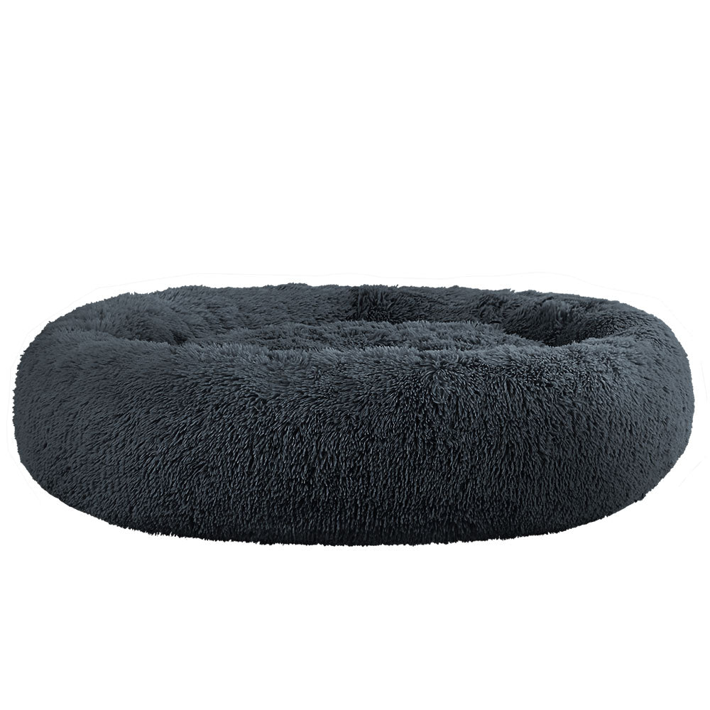 i.Pet 110cm calming pet bed, extra large, dark grey