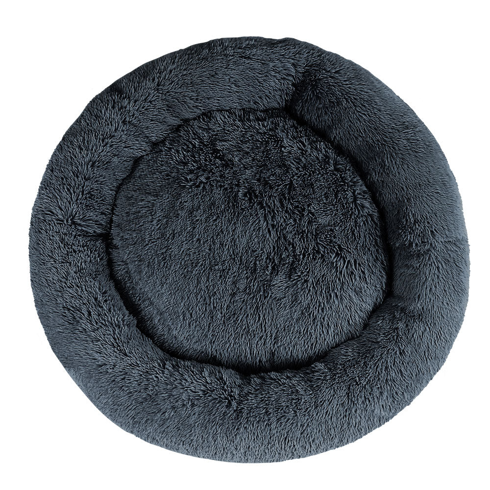 i.Pet 110cm calming pet bed, extra large, dark grey