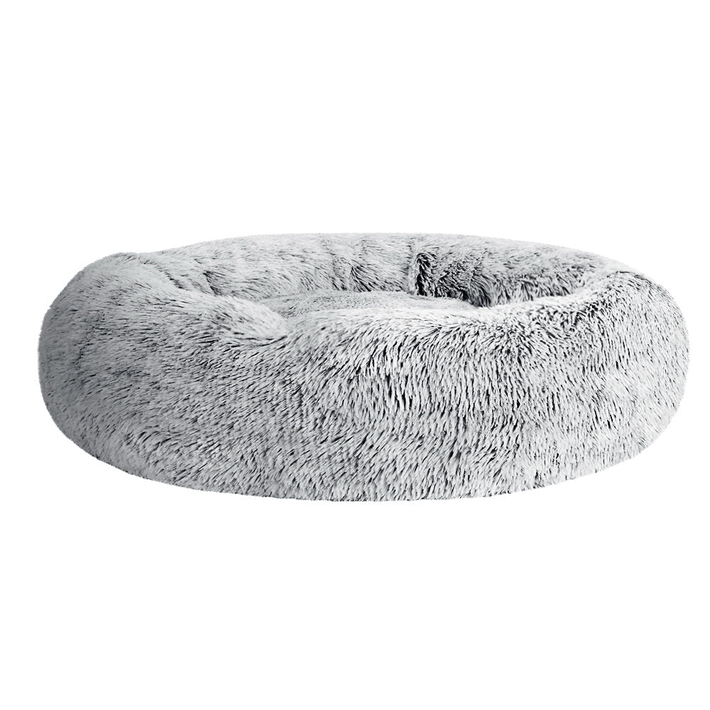 i.Pet 90cm calming pet bed, large, light charcoal