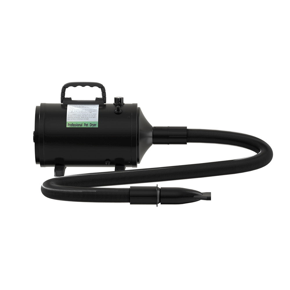 i.Pet dog and cat hair dryer and blower with nozzles and hose, black
