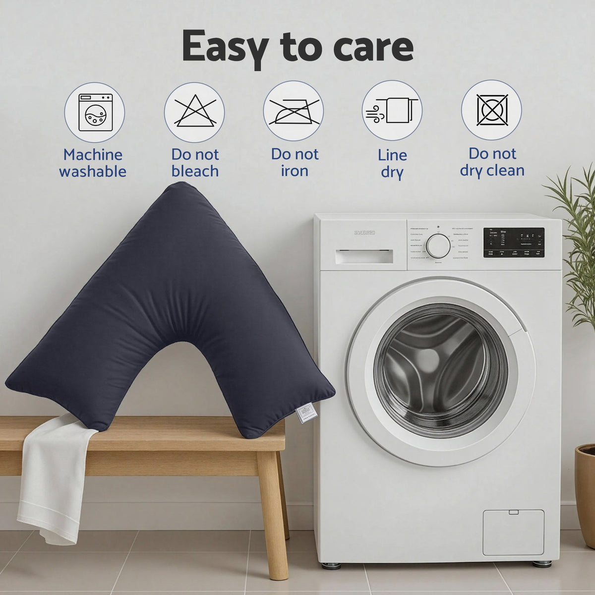 Grey nursing body cushion, machine washable.