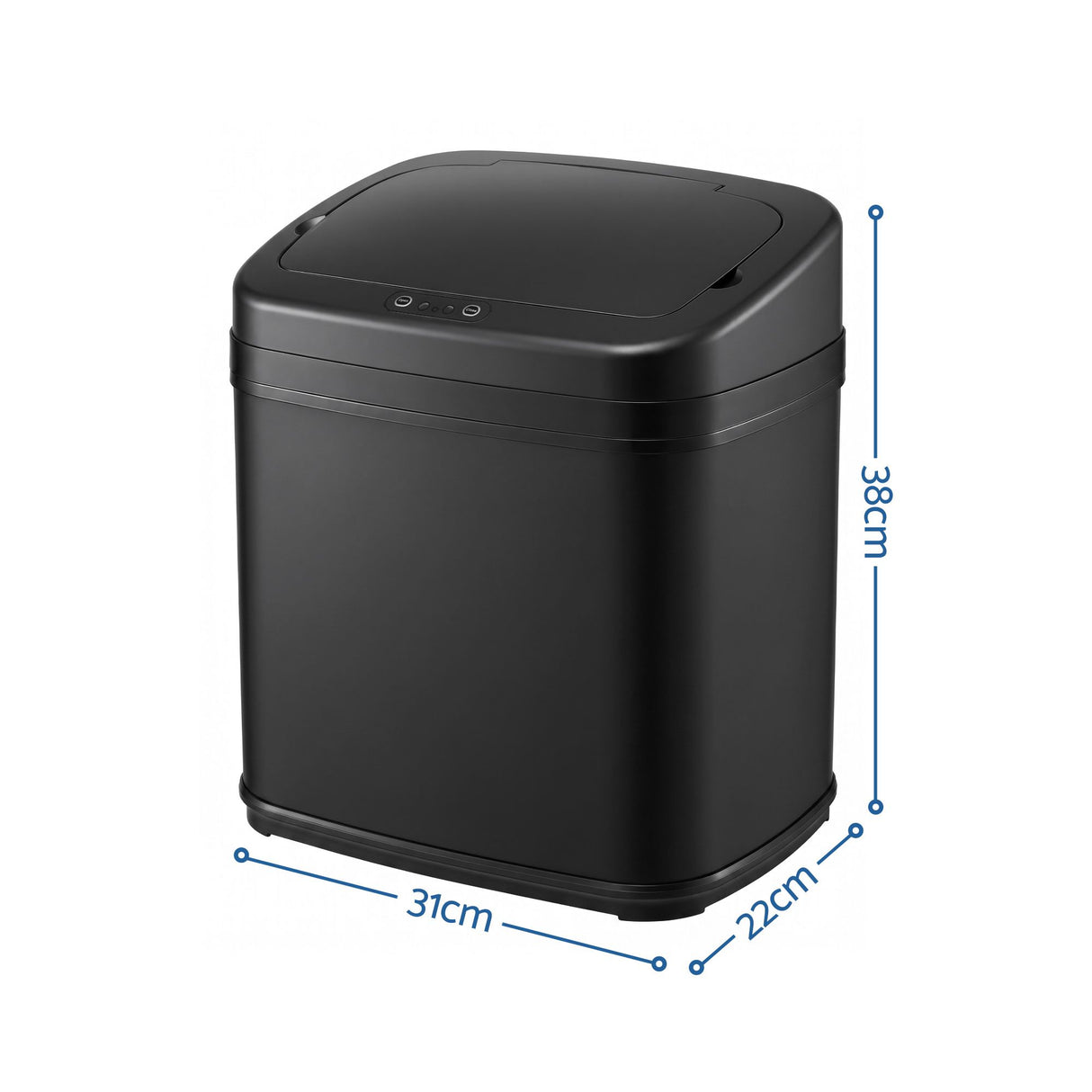 Devanti 15L Motion Sensor Bin Touchless Bins Soft-Close Rubbish Trash Can Black