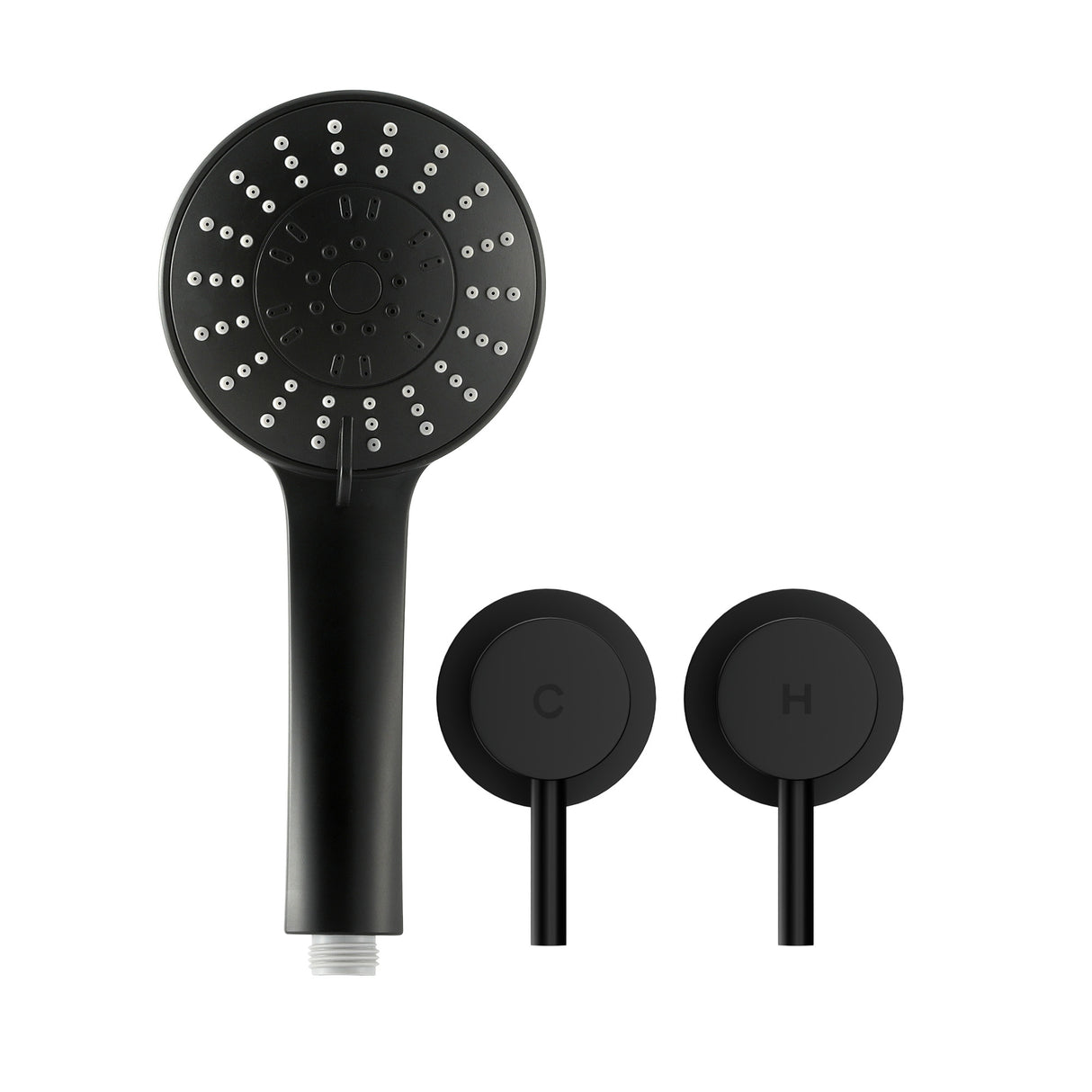 Cefito 4.5" Handheld Shower Head Round with Wall Twin Swivel Bathroom Tap