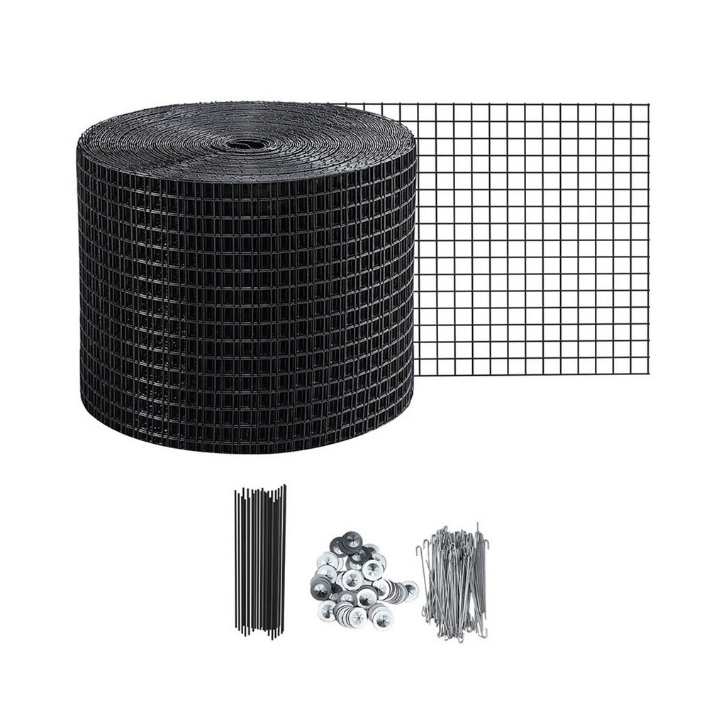 Gardeon 20cm x 30M Solar Panel Bird Guard Mesh Critter Guard Roll Kit with Rust-Proof PVC Coating