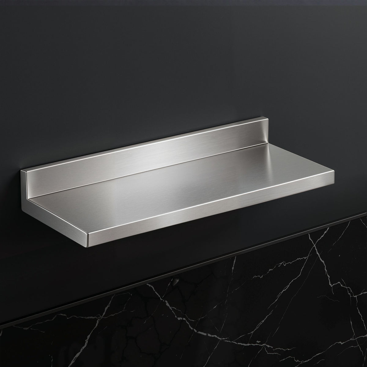 Cefito 610 x 220mm 430 Stainless Steel L-Shaped Kitchen Wall Shelf.