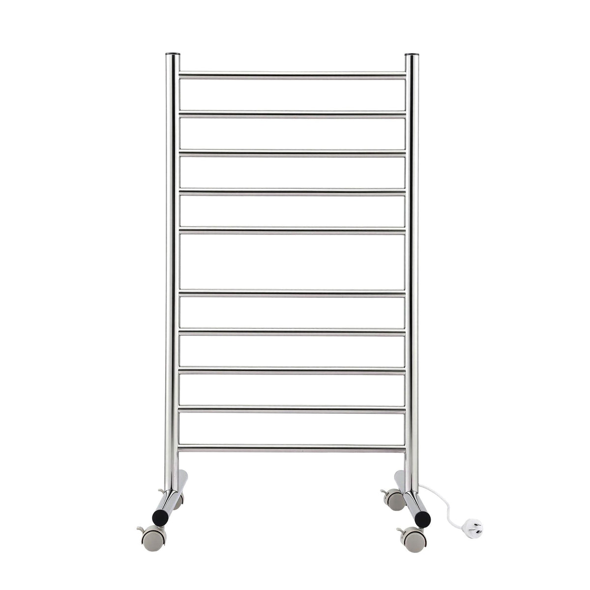 Devanti 10 bar freestanding heated towel rail, stainless steel
