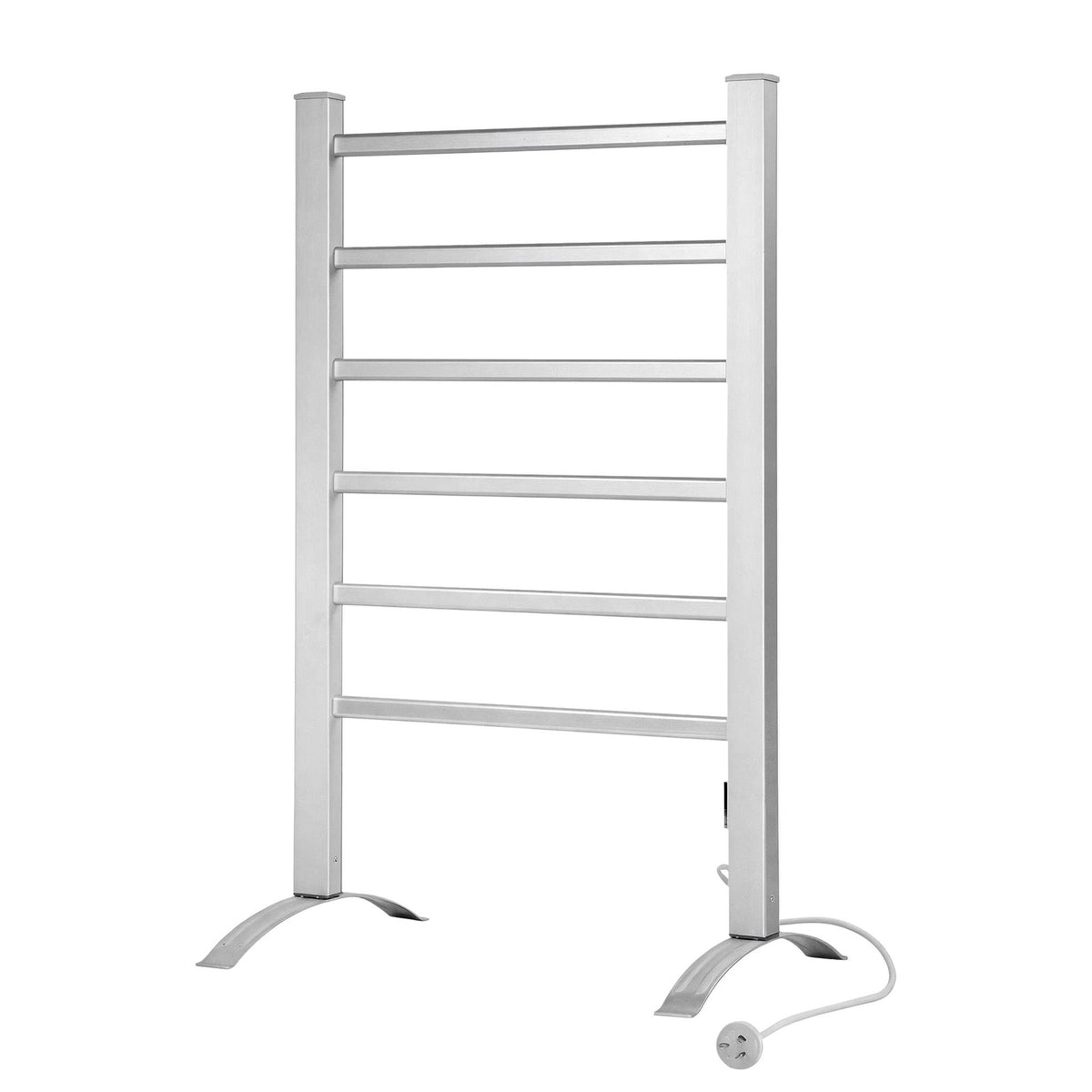 Devanti 6 bar freestanding heated towel rail, aluminium