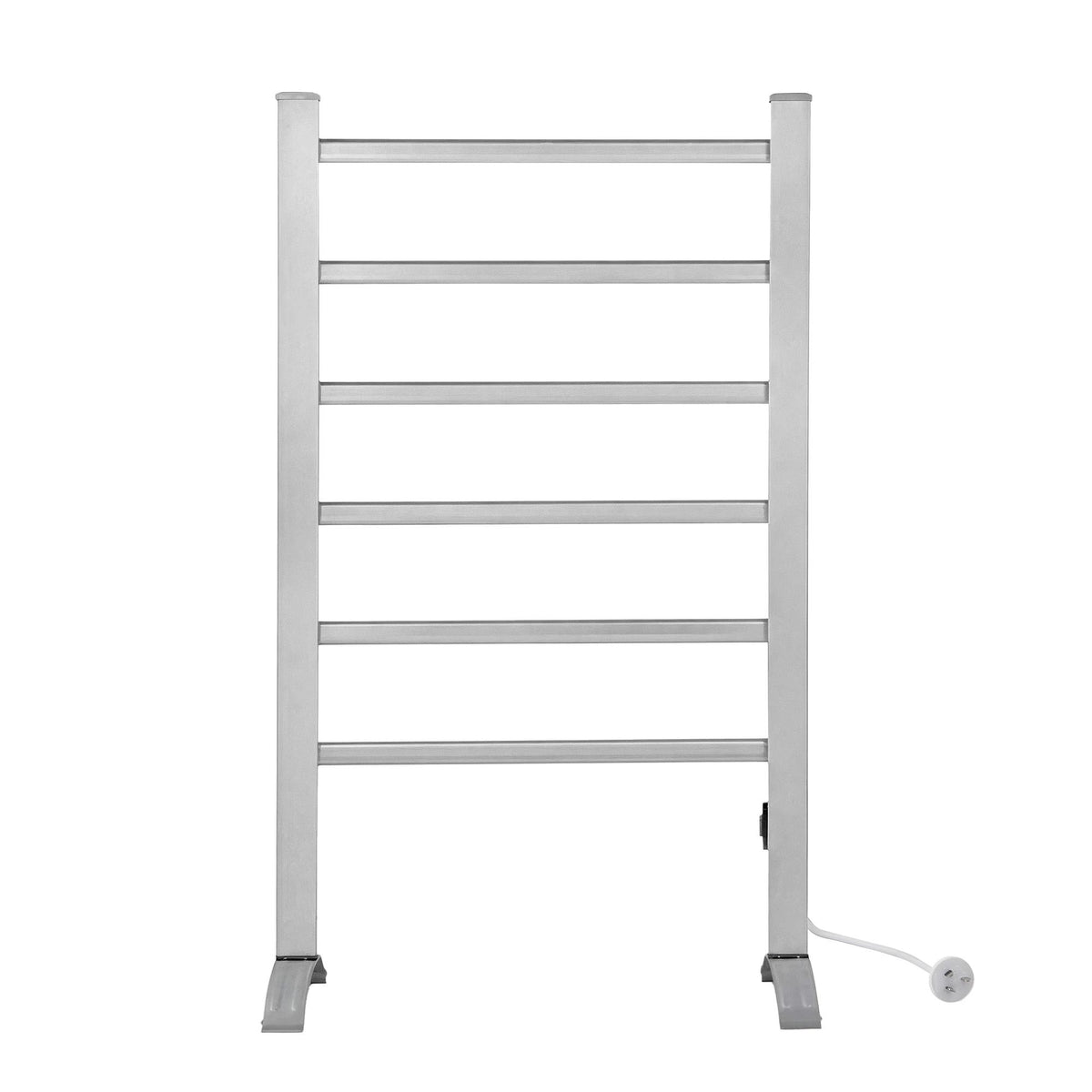 Devanti 6 bar freestanding heated towel rail, aluminium