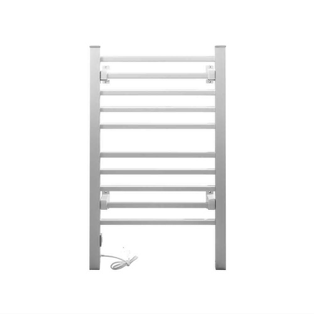 Devanti 10 bar heated towel rail, polished aluminium