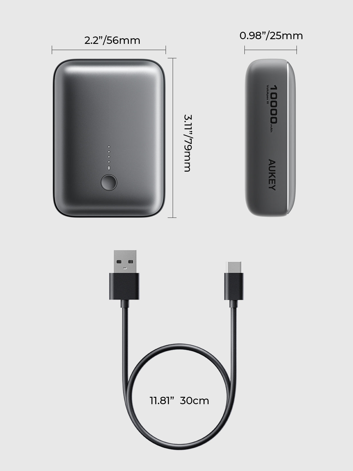 AUKEY Spark Mini 10000 Compact Fast Charging Power Bank (PB-Y55)