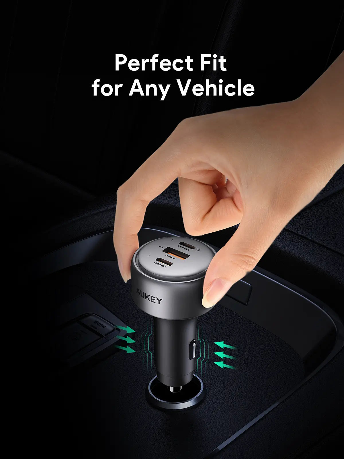 Aukey Pathfinder Mix 3 66W Fast Charging Car Charger (CC-P1)