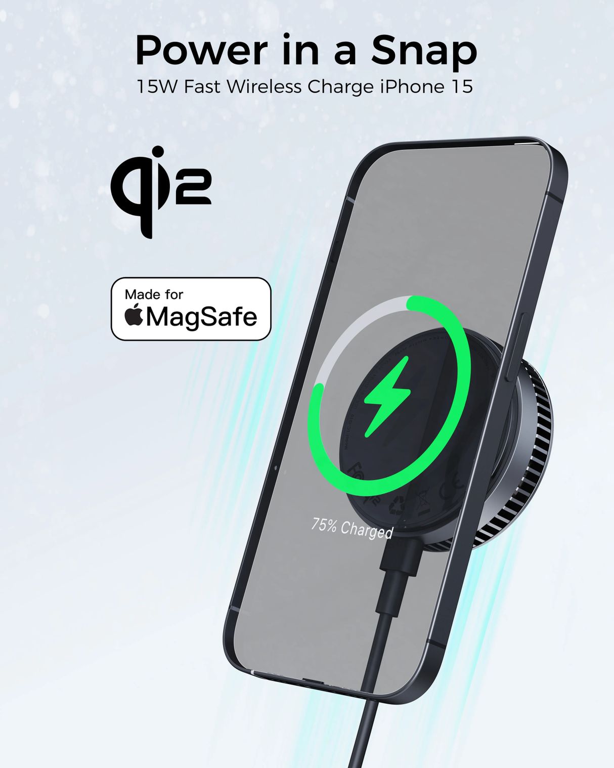 Aukey Magfusion GameFrost Magnetic Wireless Charger with Active Cooling (LC-G10)