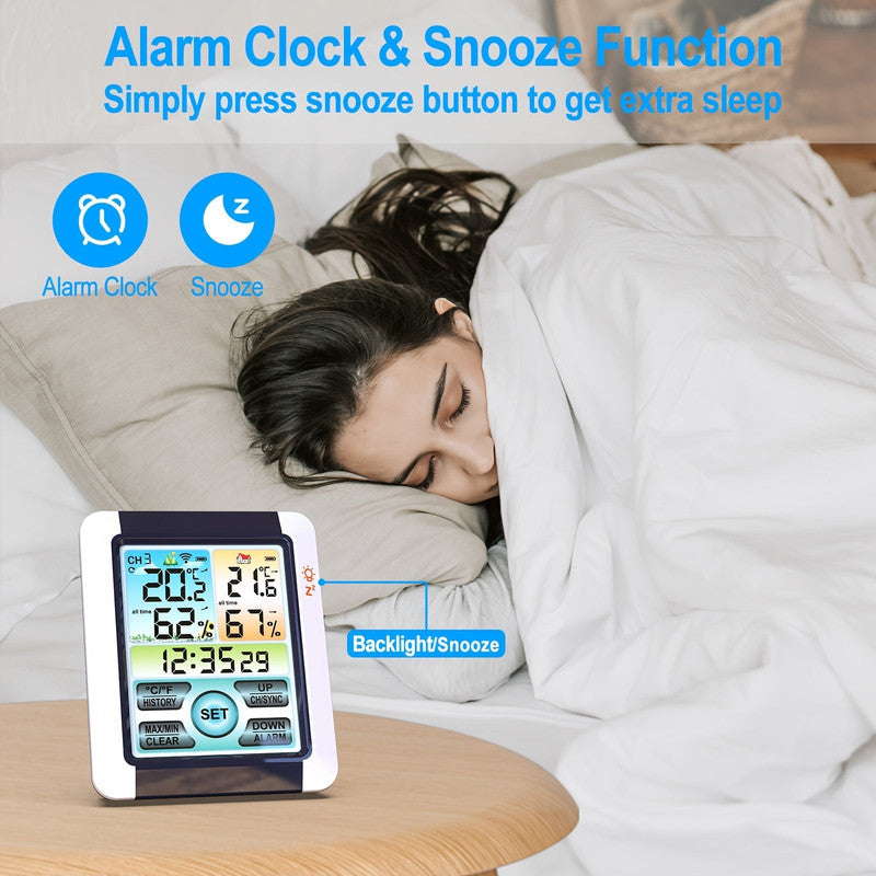 Wireless Weather Station Digital Thermometer with Sensor
