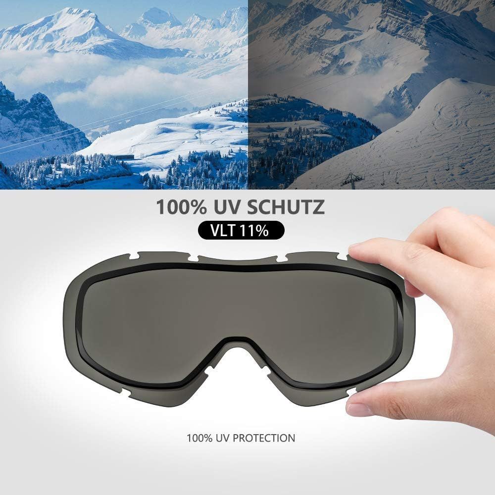OutdoorMaster OTG Ski Goggles - Over Glasses Ski/Snowboard Goggles for Men, Women & Youth - 100% UV Protection-01VLT 10%-OM-5
