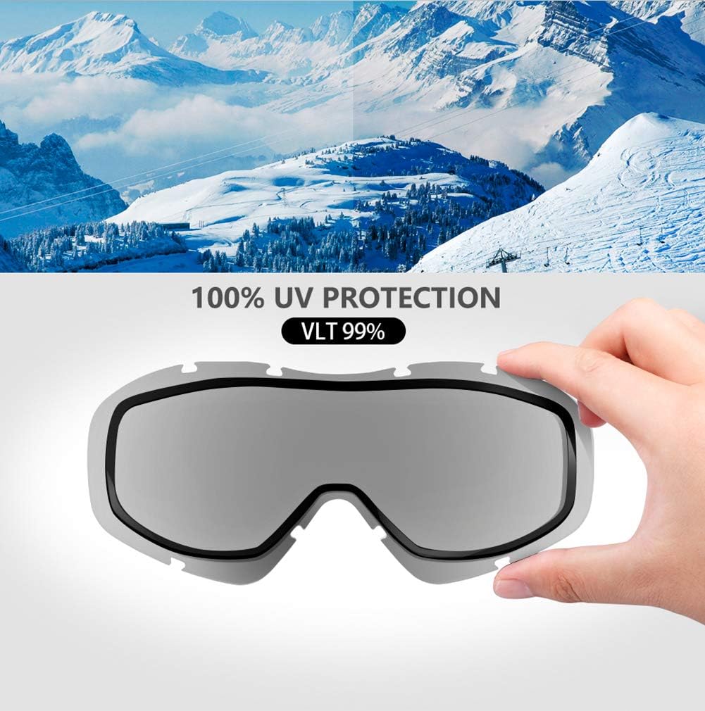 OutdoorMaster OTG Ski Goggles Over Glasses Ski/Snowboard Goggles for Men, Women & Youth 100% UV Protection-OM-5.