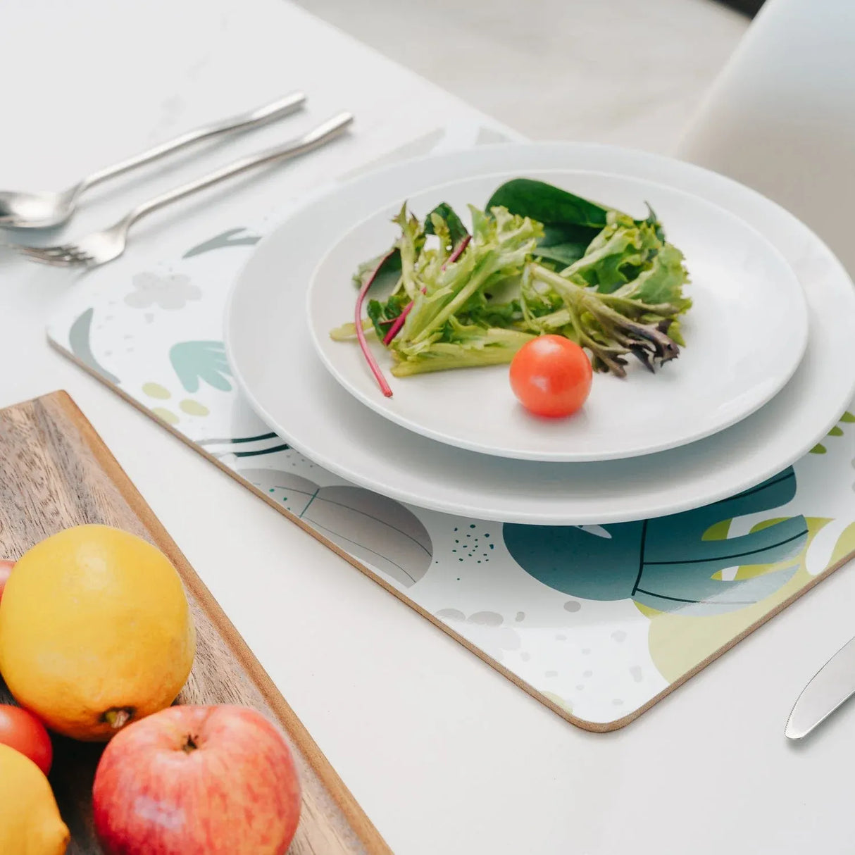 8 Pcs Clevinger MDF Placemats and Coasters Monstera