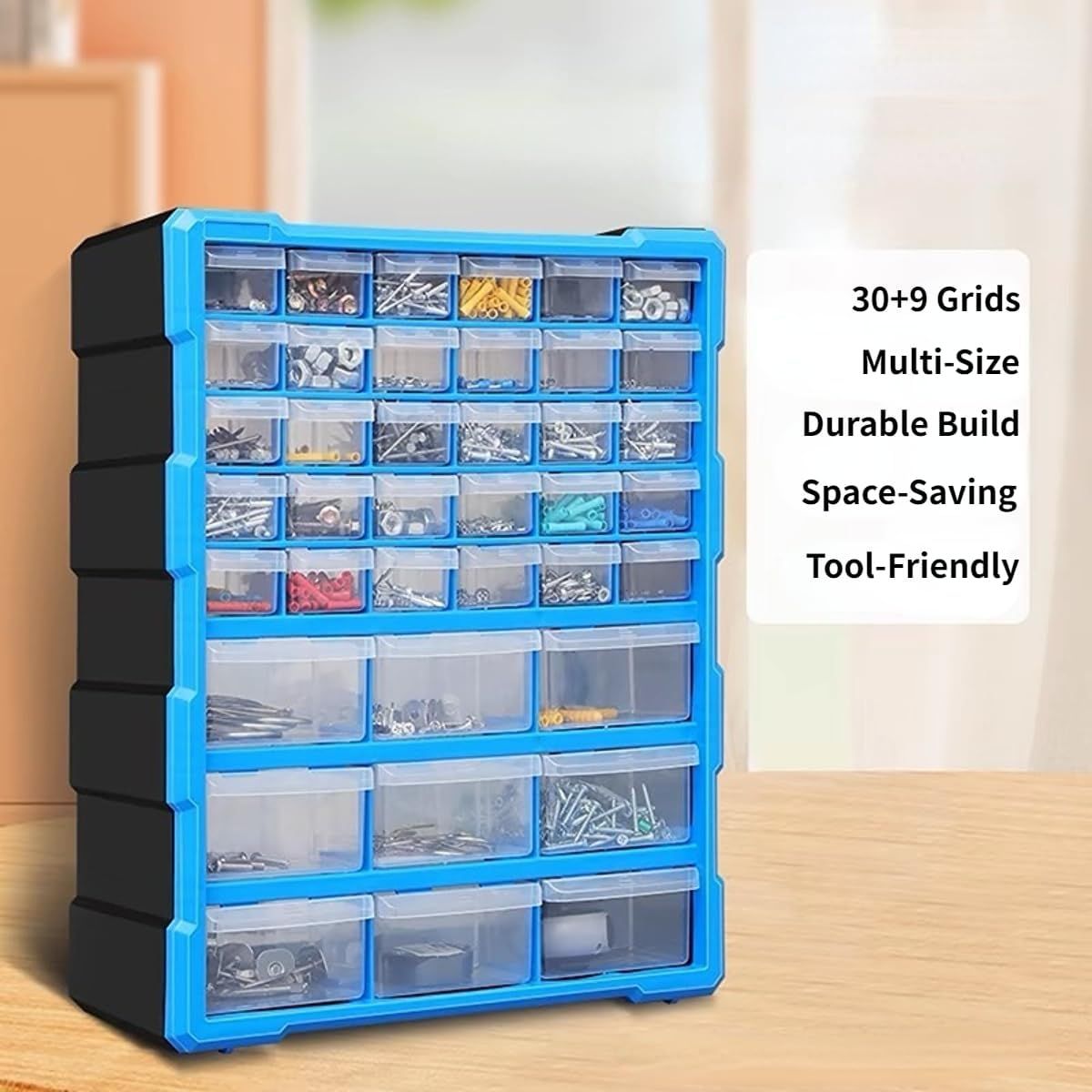39-drawer Parts Storage Cabinet for Sorting Screws, Bolts, Organizer Box