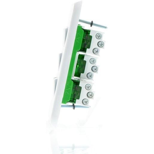 Clipsal Iconic Flush Switch Vertical Mount, 5 Gang, 230/240V, 10Ax1-Way/2-Way | Vivid White | 3045VA-VW