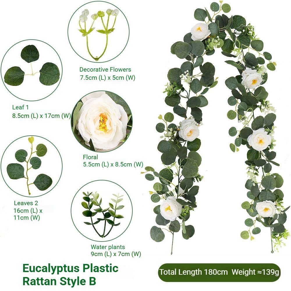 Artificial Eucalyptus Vine blue