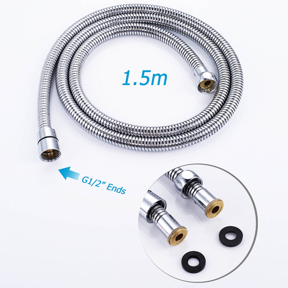 1.5 Meter High Pressure SUS Smooth Hose Replacement For Hand Held Shower Head