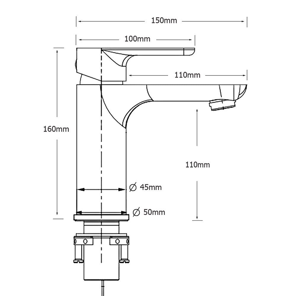 WELS Bathroom Vanity Kitchen Laundry Round Chrome Basin Mixer Sink Faucet Tap