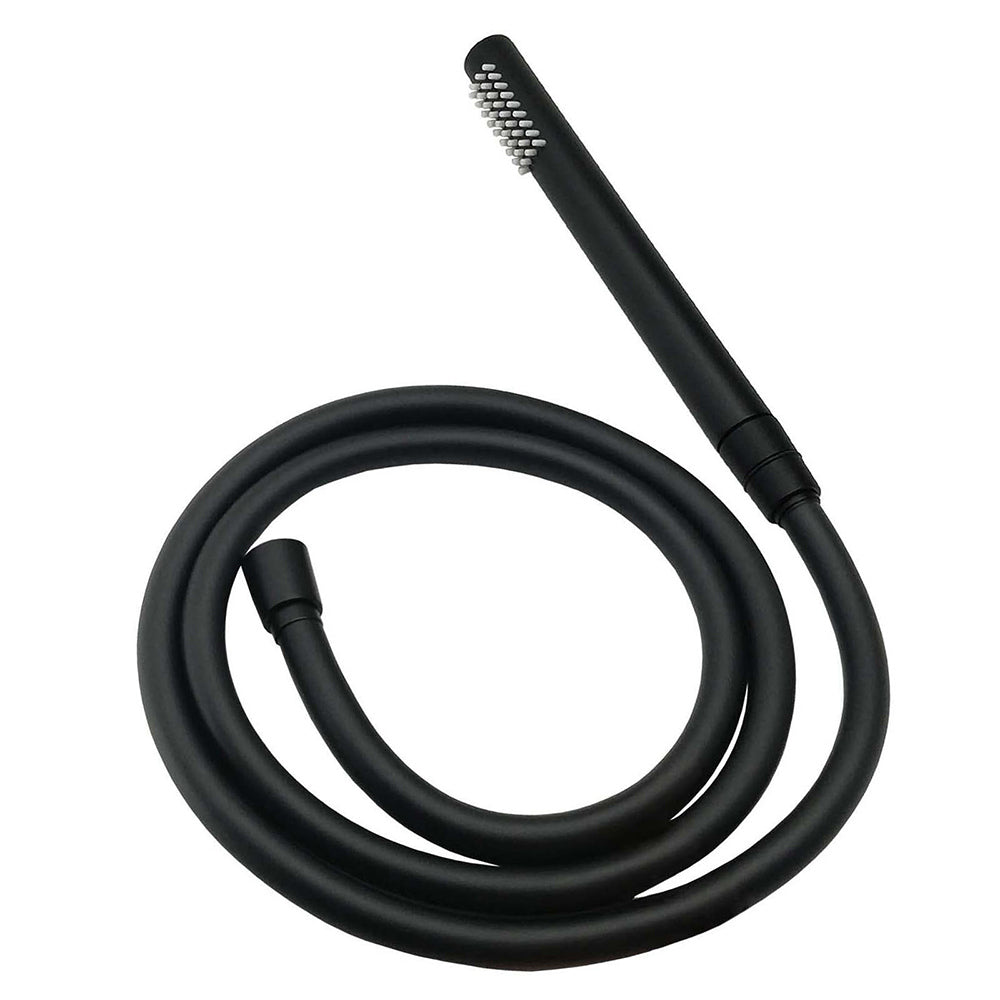 Matt Black Round Dual Shower Set 10" Rain Head Metal Handheld Sliding Rail Arm Twin Taps