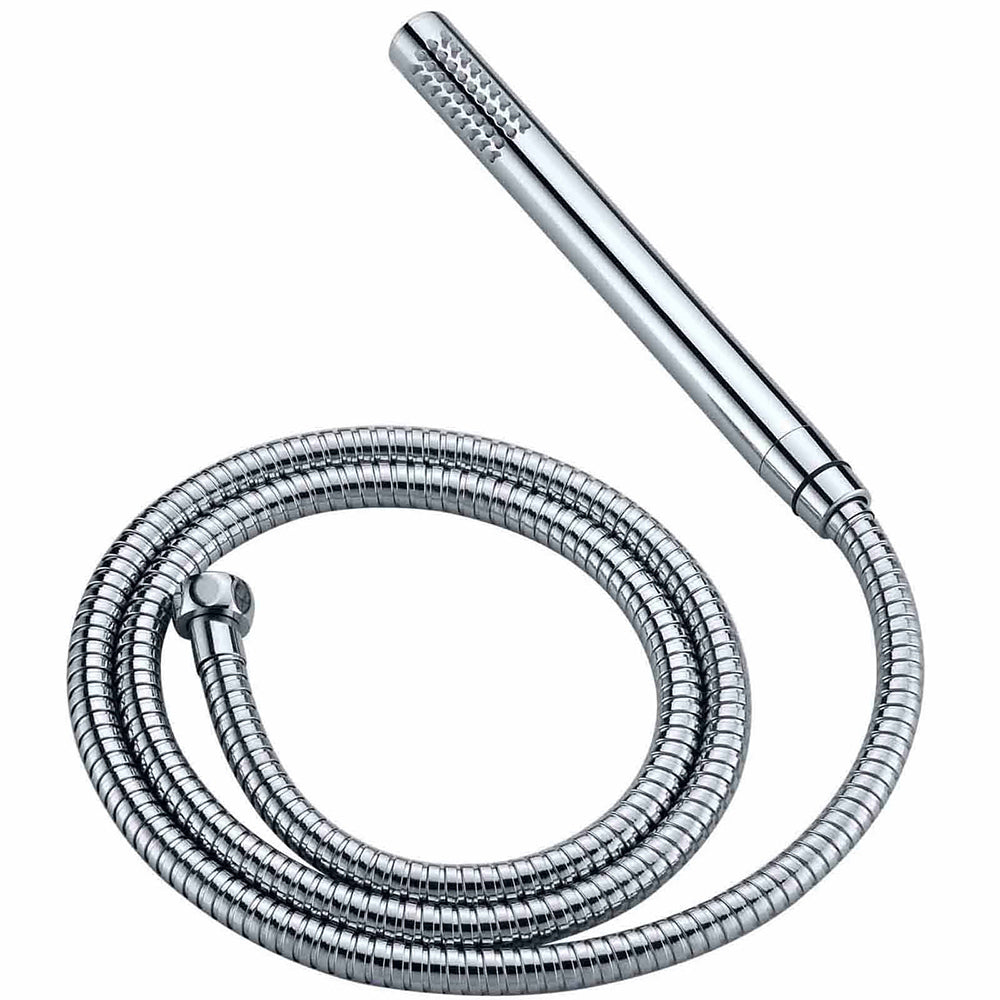WELS Round Large 12" Rain 2in1 Shower Head Stainless Steel Handheld Wall Rail Brass Twin Taps Set