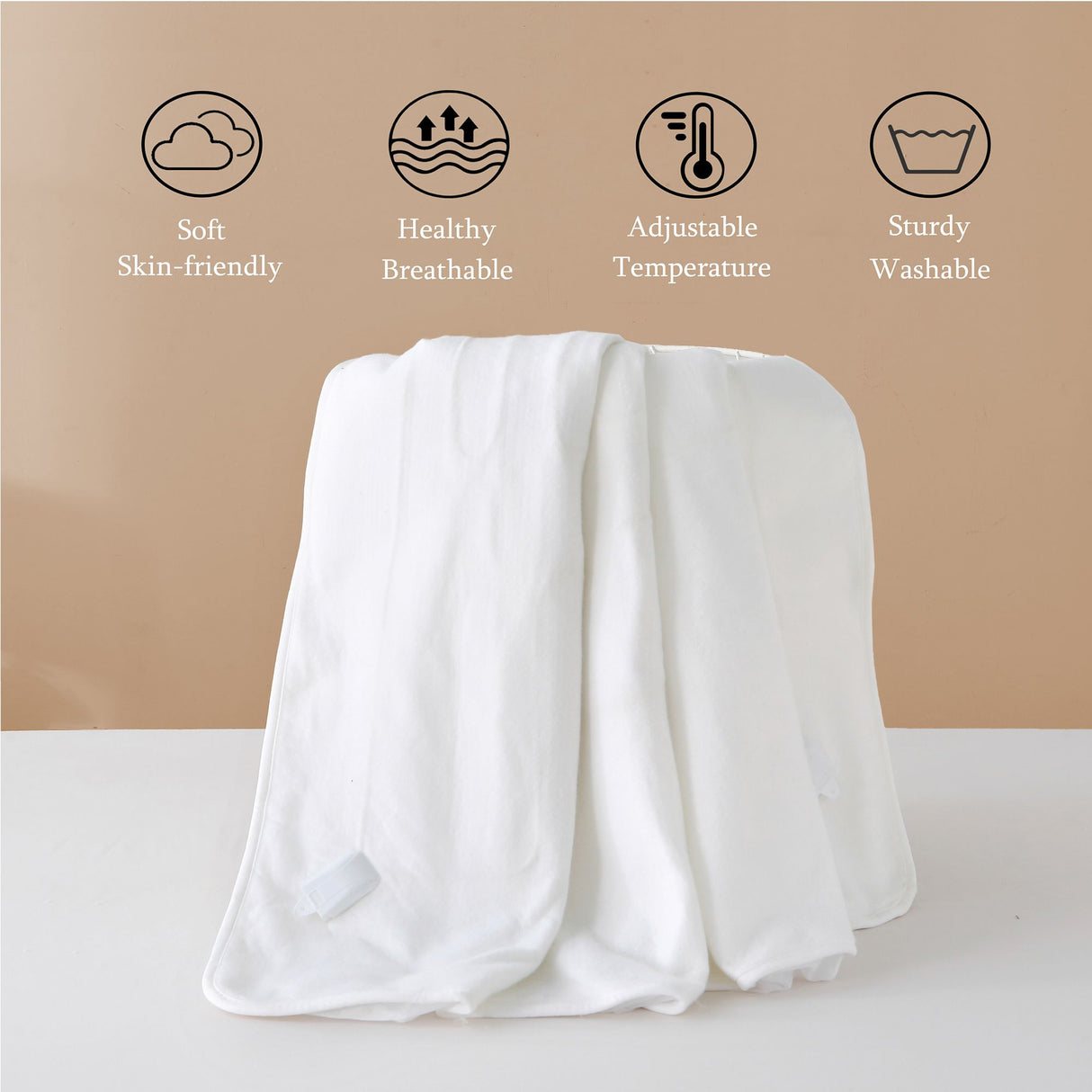 Electric Heated Mattress Pad Blanket with Dual Control & 9-Hour Auto Off & 9 Heat Settings, Preheat Functions, Overheat Protection, Machine Washable Fully Fitted Electric Sheet(Queen)