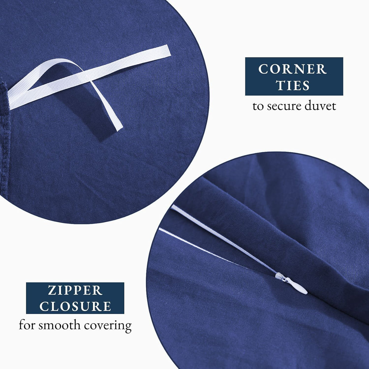 Hotel Soft Microfiber Duvet Cover Set-2000TC Quilt Cover Set & Pillowcases -1 Donna Cover Zipper Closure & 1 x Pillowcases-Breathable Bedding - Wrinkle, Fade, Stain Resistant(Royal blue,King)