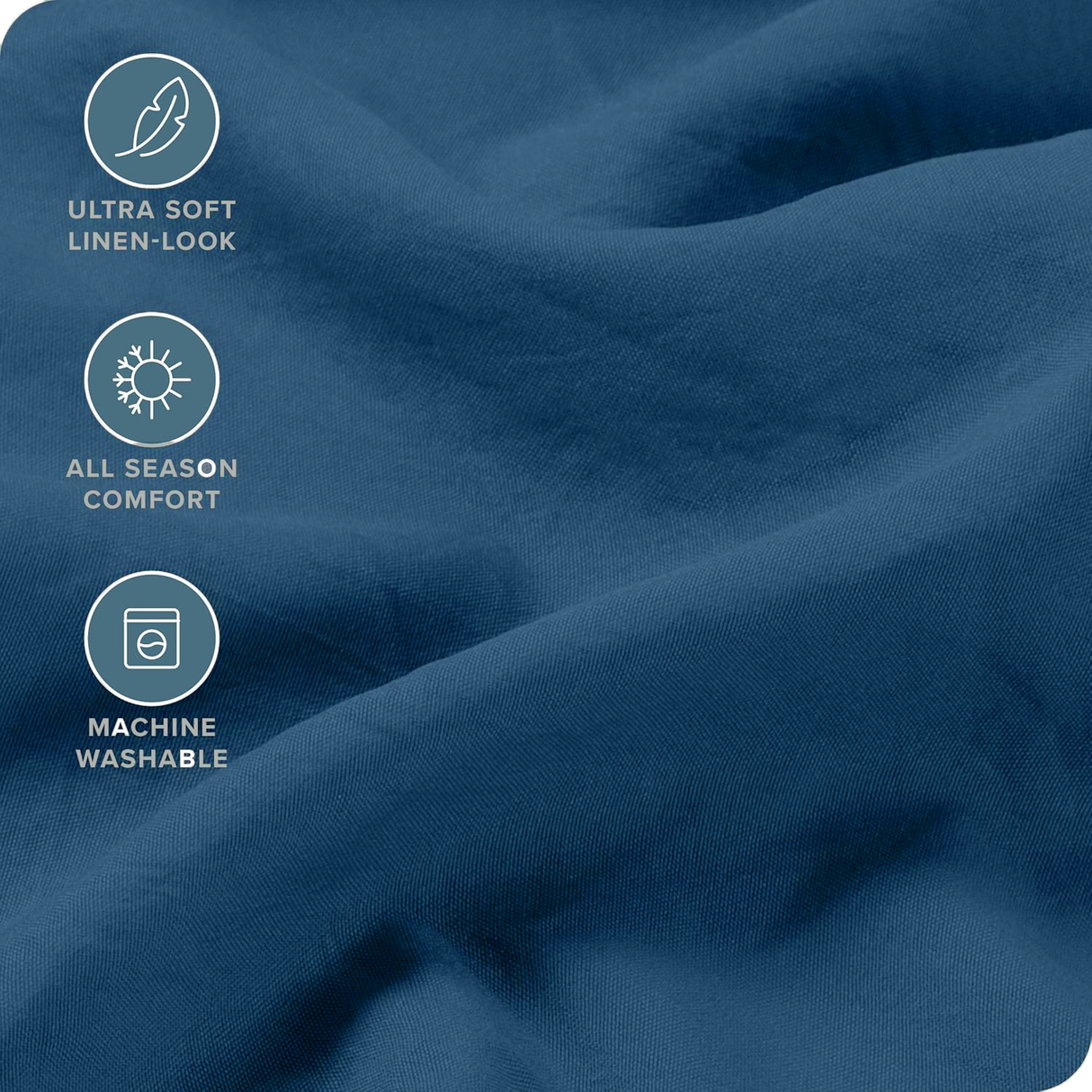 Hotel Quality Fitted Sheet - 1 Piece Fitted Sheet -Breathable Bedding - Wrinkle, Fade, Stain Resistant- 16inch/40cm Deep Pocket Fitted Bed Sheet-Wrinkle and Fade Resistant,(Navy,Single)
