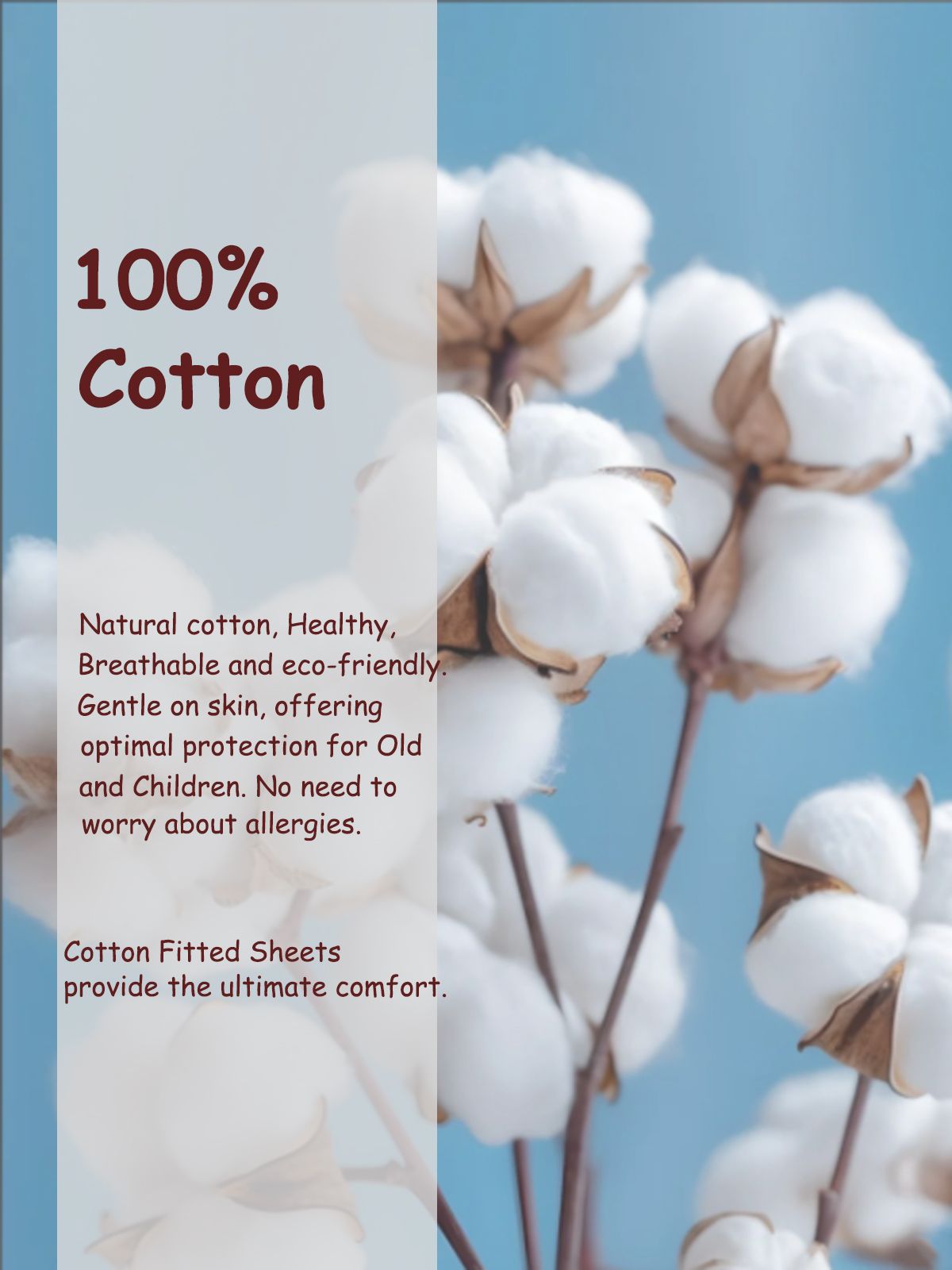 100% Cotton Fitted Sheet - Super Soft 40cm Deep Pocket Bottom Sheets - White Elastic Sheet(Super King,White)