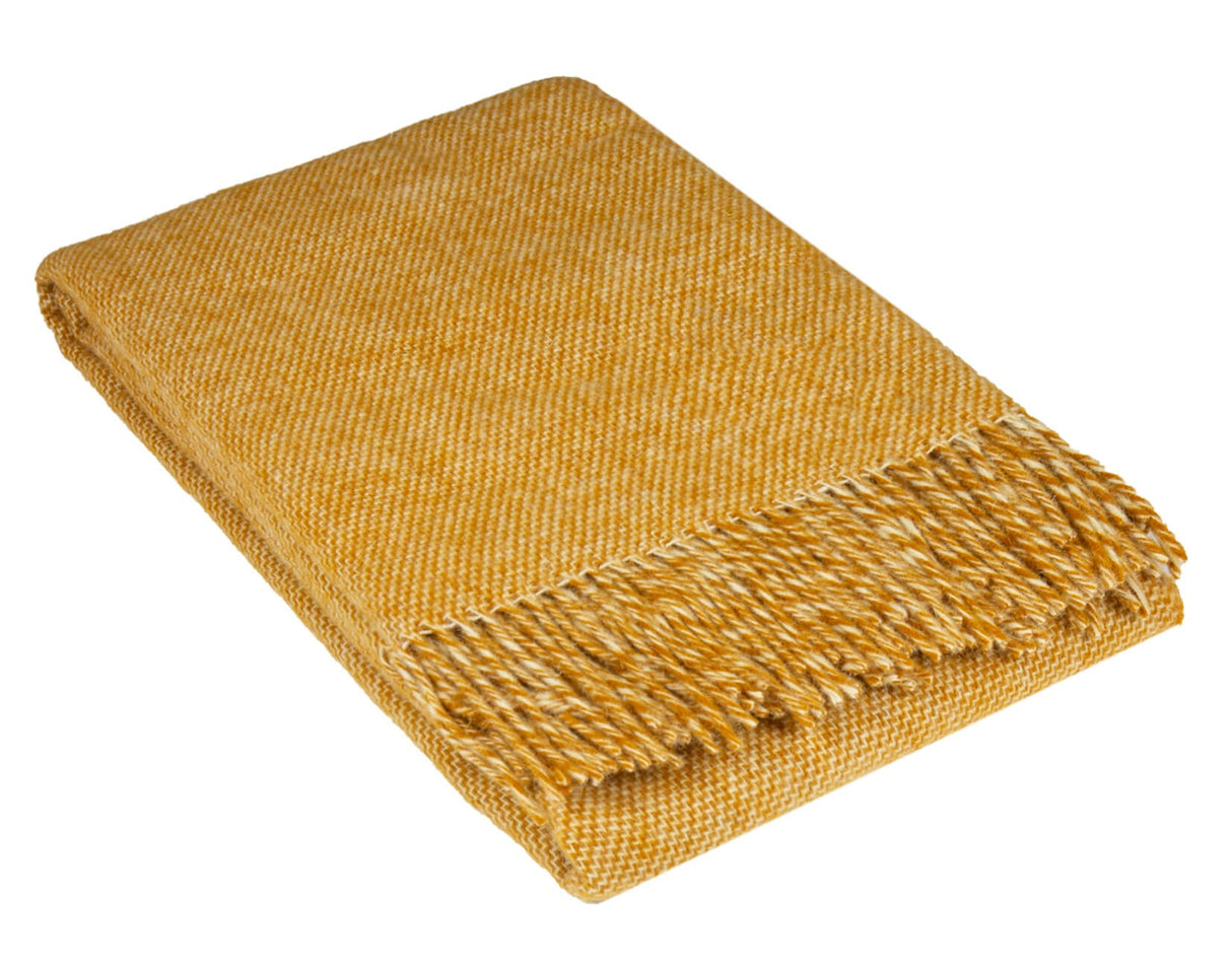 Cambridge Throw - 100% NZ Wool - Mustard
