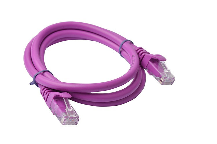 8WARE Cat6a UTP Ethernet Cable 1m Snagless Purple