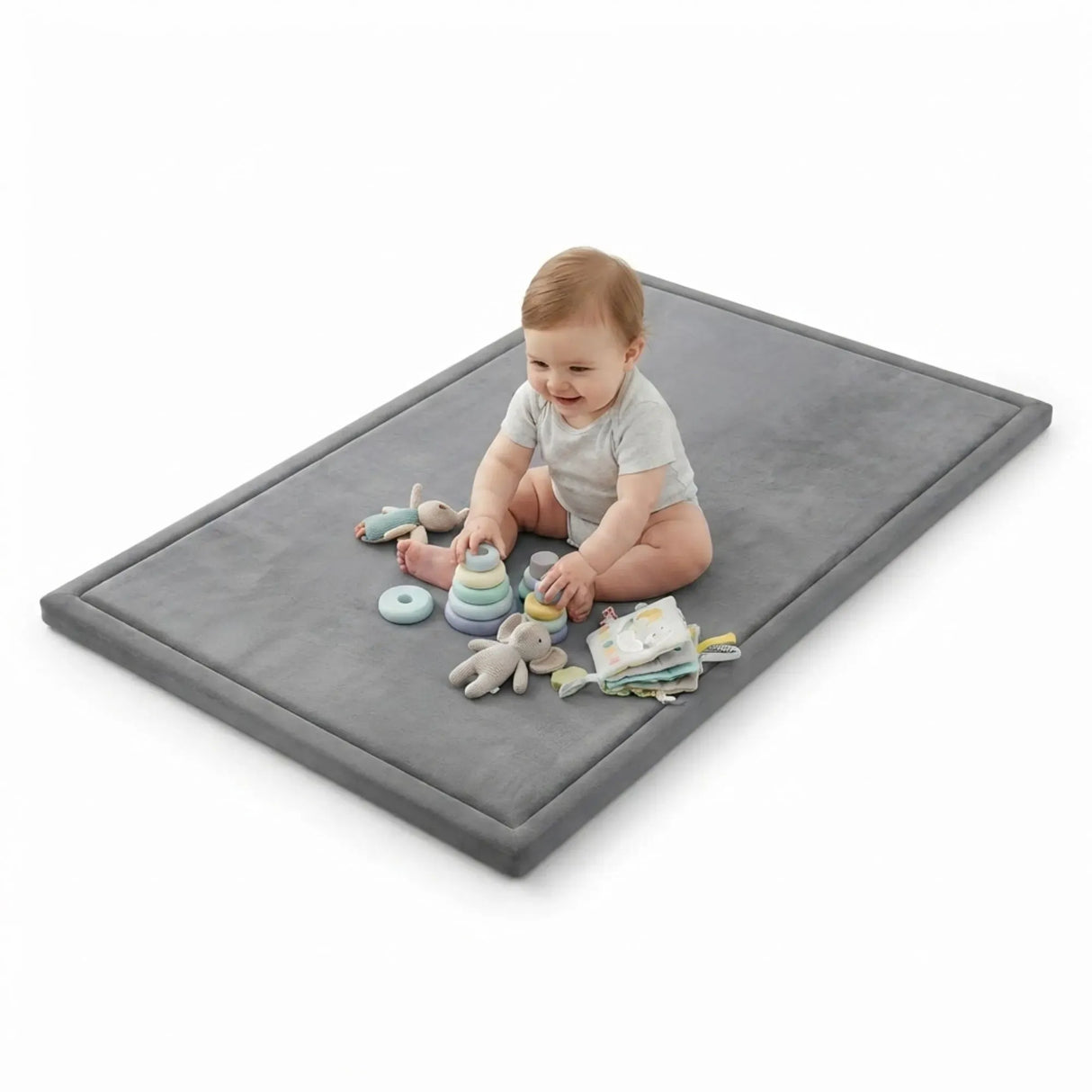 CARLA HOME Baby Play Mat 100x150cm, Thick Foam Crawling Mat, Infants, Grey