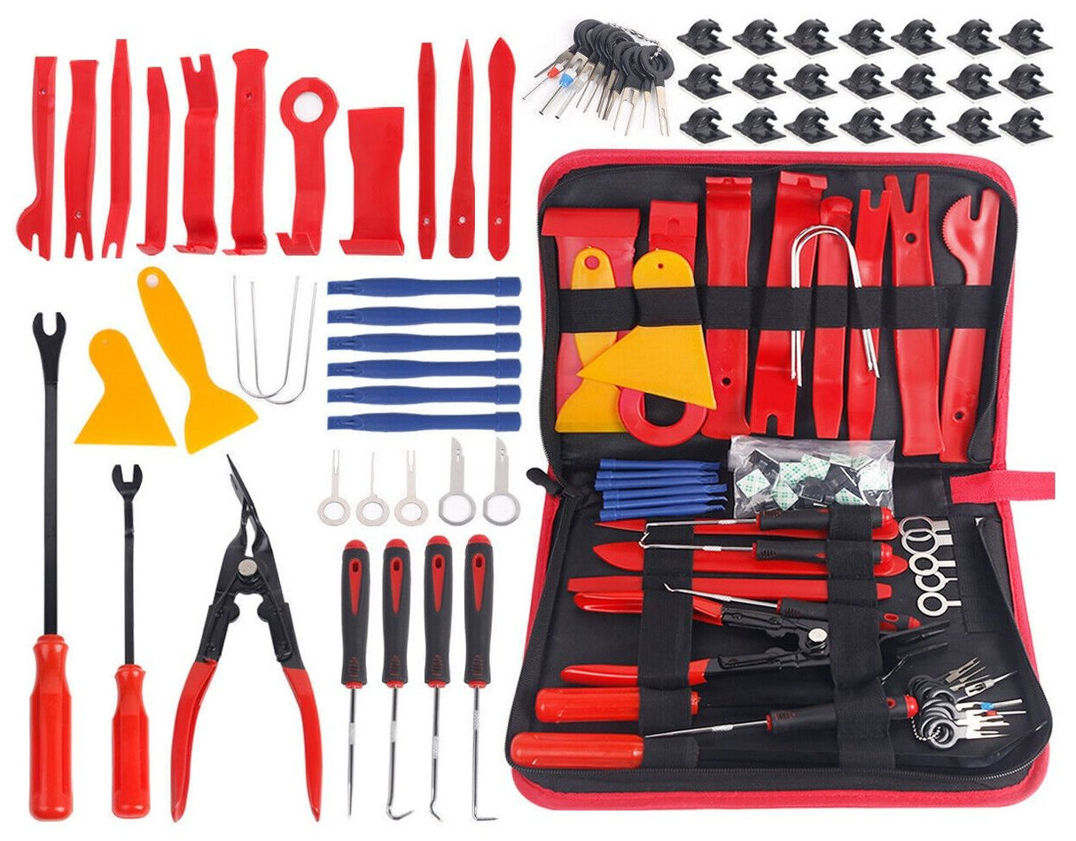 65pcs Car Trim Removal Tool Set Pry Bar Dash Kit