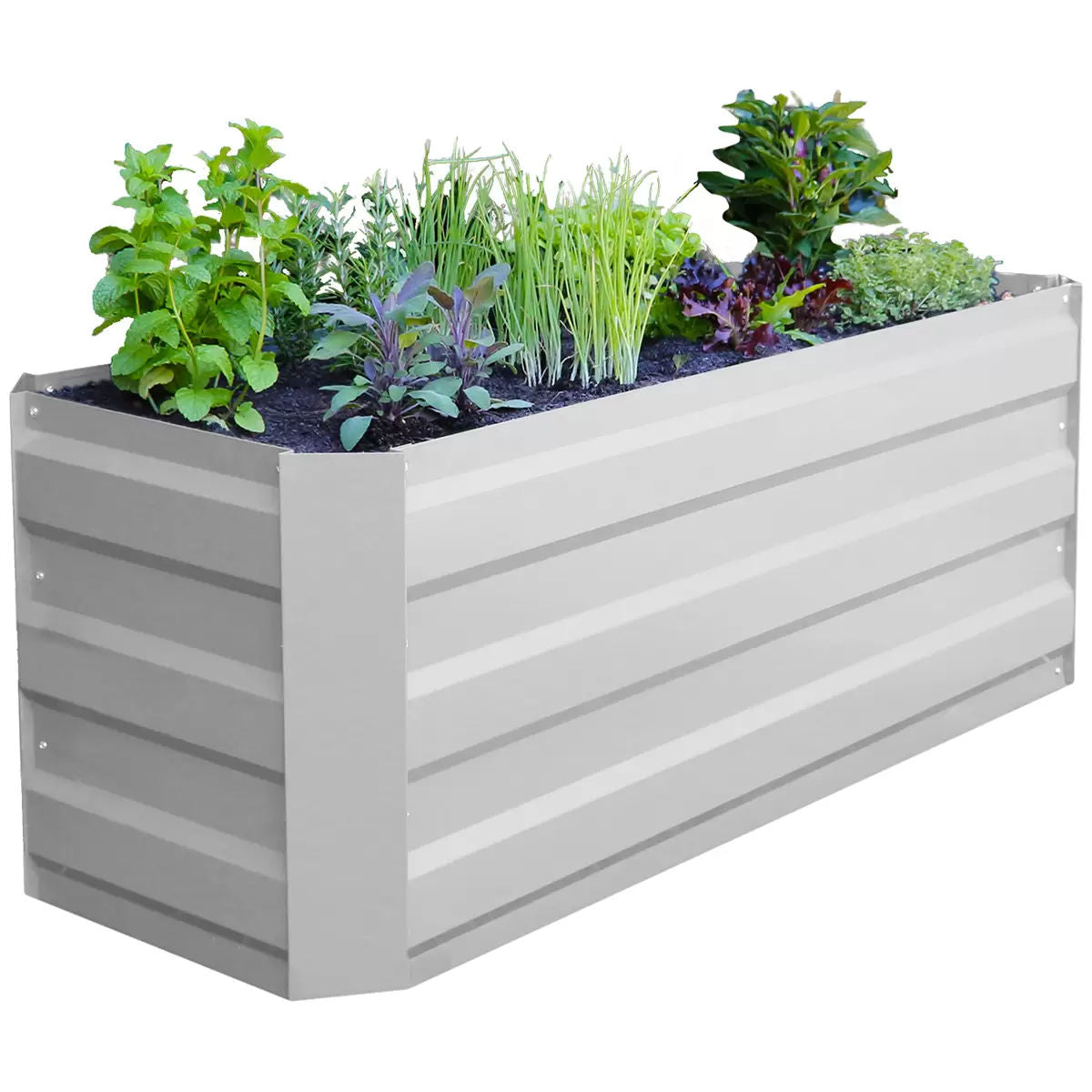 Slimline Garden Bed 120 x 45 x 45cm White