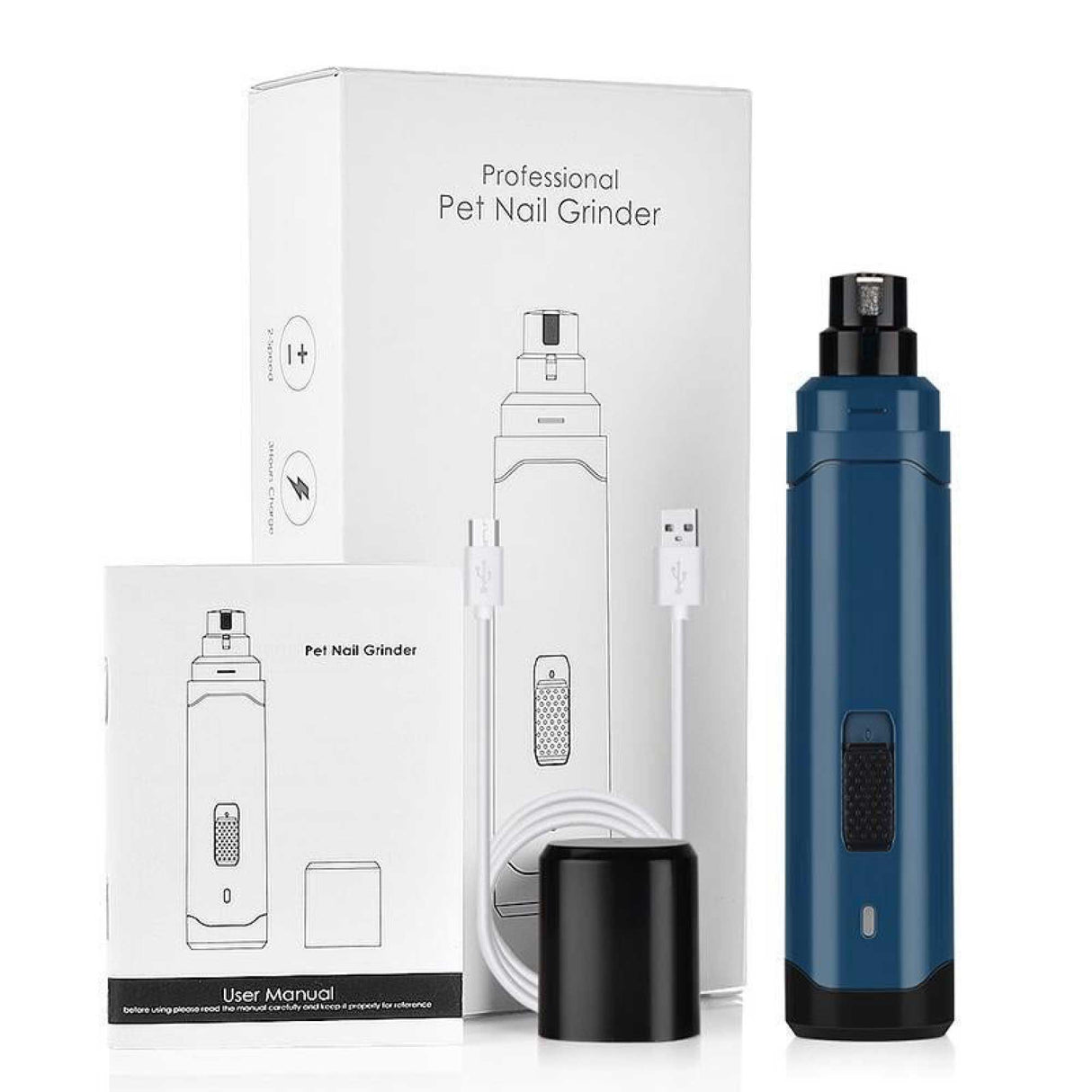 Pet Nail Grinder Dog Cat Electric Trimmer 2 Speed Rechargeable Claw Filer N10 - Shoppers Spot Nail Grinder - Alternate view 2