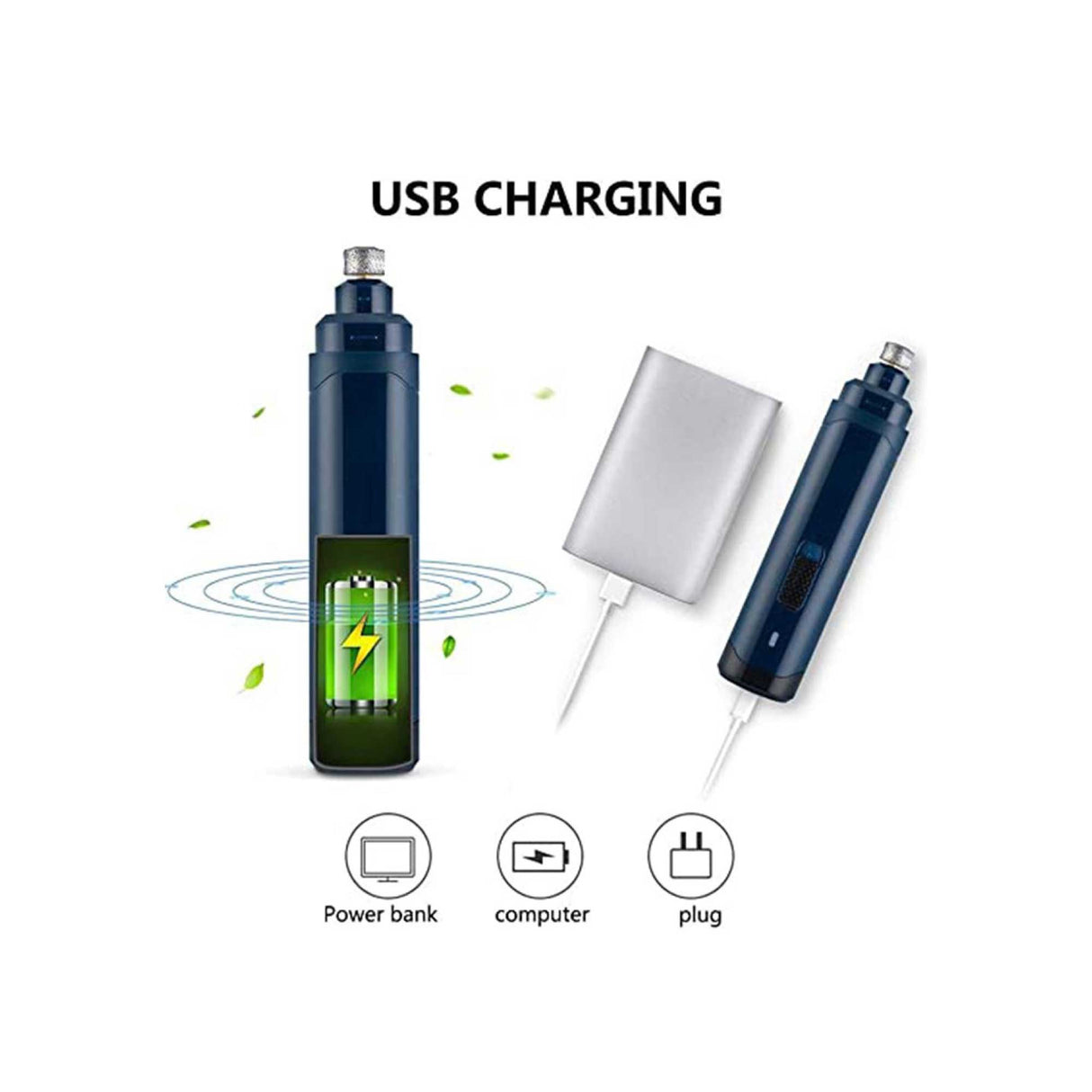 Pet Nail Grinder Dog Cat Electric Trimmer 2 Speed Rechargeable Claw Filer N10 - Shoppers Spot Nail Grinder - Alternate view 9