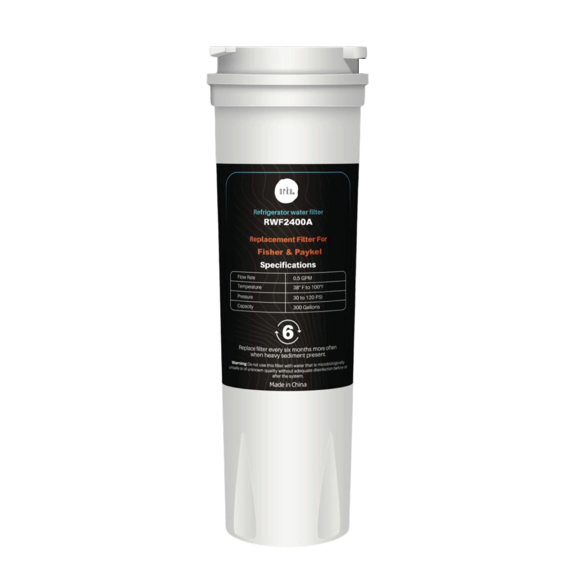 Orku Fridge Fisher water filter cartridge.