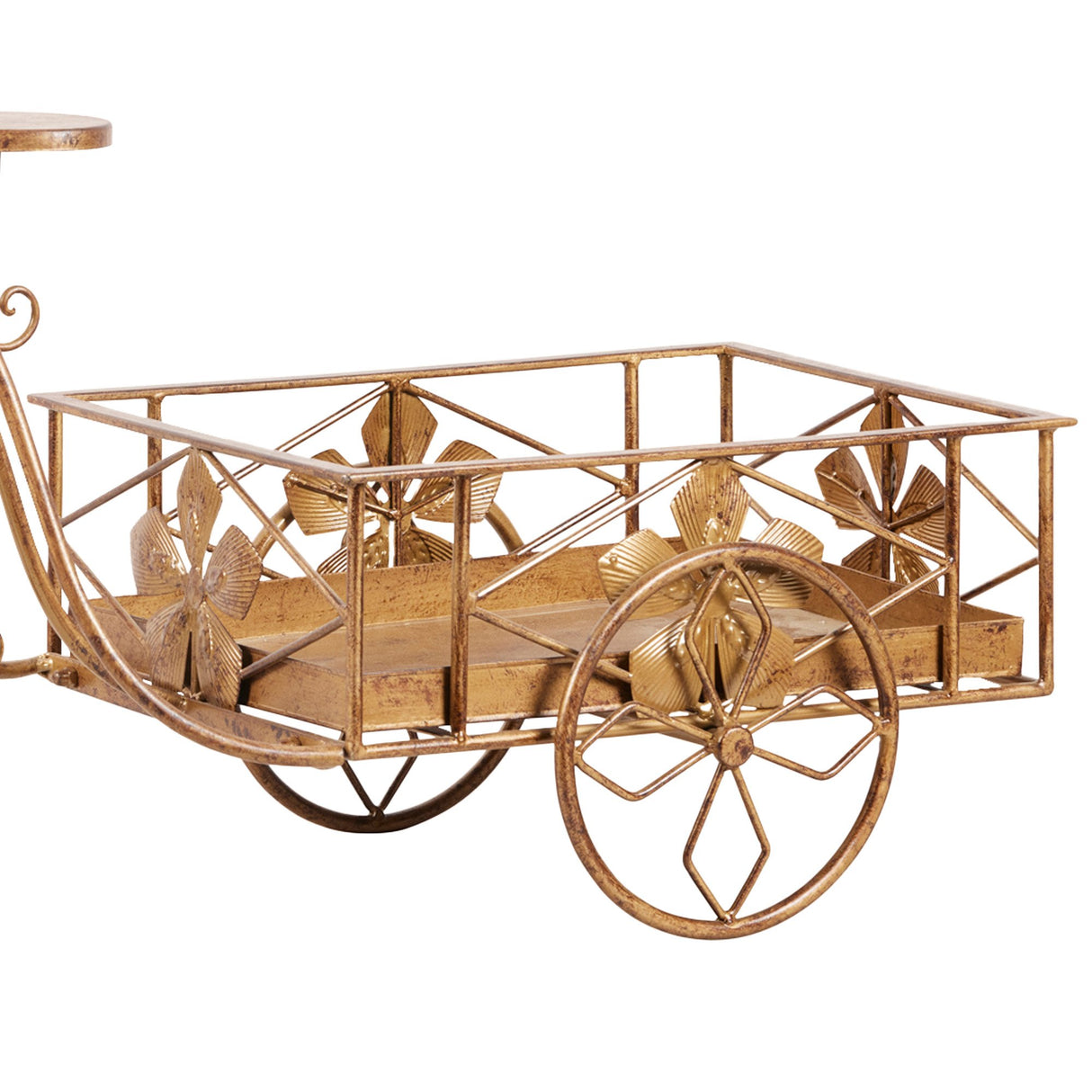 Christabelle Antique Gold Metal Art Iron Wrought Material Bicycle Display Christmas Decor