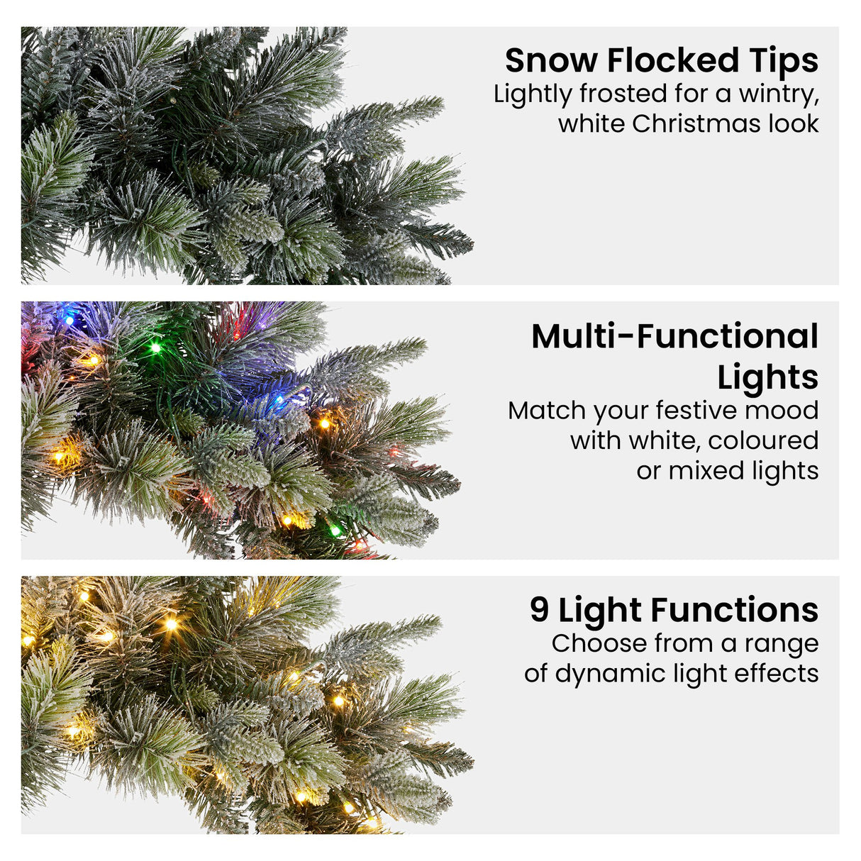National Tree Company 61cm Pre Lit Snowy Stamford Spruce Battery Operated Christmas Wreath w/LED Lights & Timer