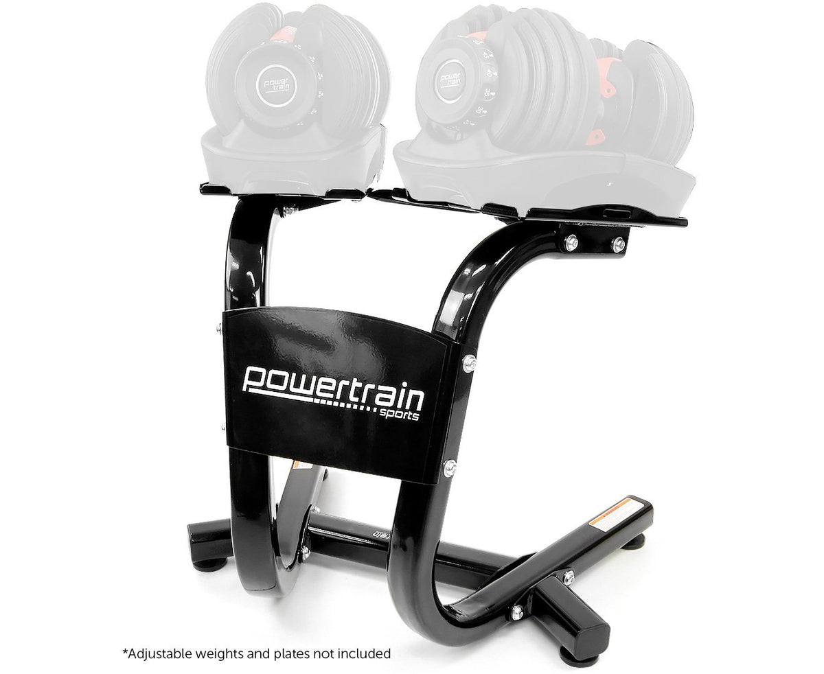 Adjustable dumbbells stand.